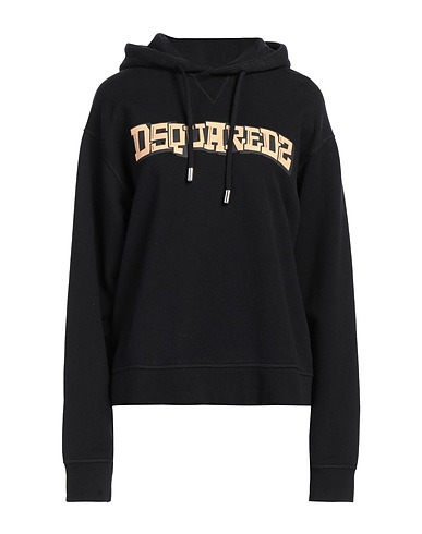 DSQUARED2 Felpa Nero 100% Cotone, Elastan