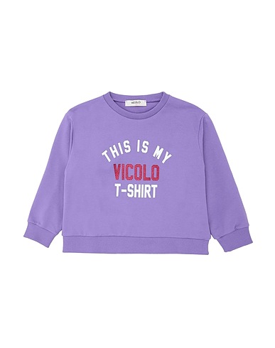 VICOLO Felpa Viola 95% Cotone, 5% Fibre elastiche