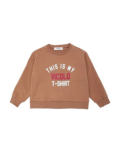 VICOLO Sweatshirt Camel 95% Cotton, 5% Elastic fibres