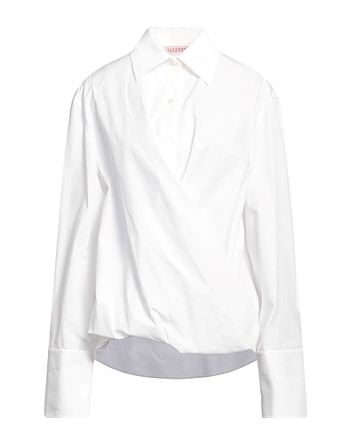 VALENTINO GARAVANI Solid color shirts & blouses White 100% Cotton