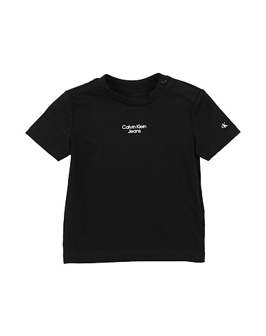 CALVIN KLEIN JEANS T-shirt Black 93% Cotton, 7% Elastane