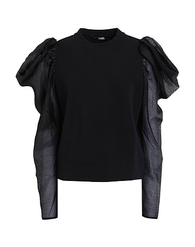 KARL LAGERFELD Sweatshirt Black 75% Cotton, 18% Nylon, 7% Elastane