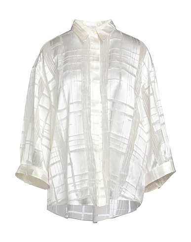 BRUNELLO CUCINELLI Solid colour shirts & blouses Ivory 66% Viscose, 34% Silk, Acetate, Brass