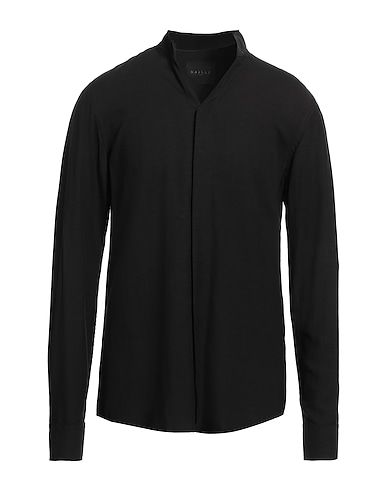 GAëLLE Paris Camicia tinta unita Nero 83% Viscosa, 17% Lino