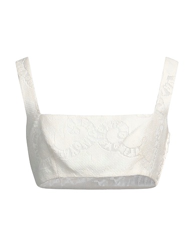 VALENTINO GARAVANI Top Ivory 77% Cotton, 23% Polyamide, Silk