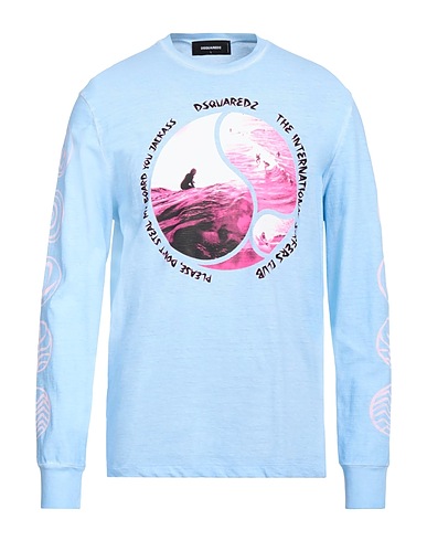 DSQUARED2 T-shirt Bleu ciel 100% Coton