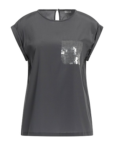 PESERICO Top Charcoal 94% Silk, 6% Elastane