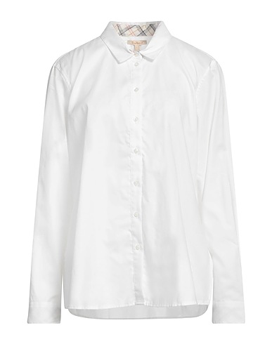 BARBOUR Solid color shirts & blouses White 100% Cotton