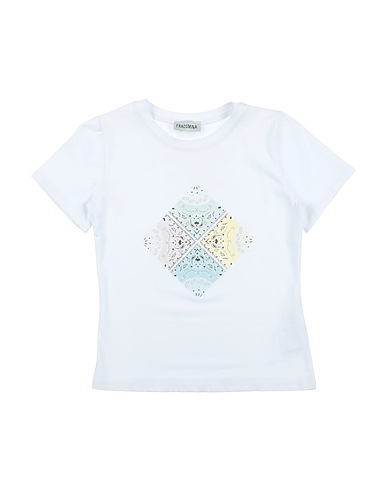 FRACOMINA MINI T-shirt White 90% Cotton, 10% Elastane