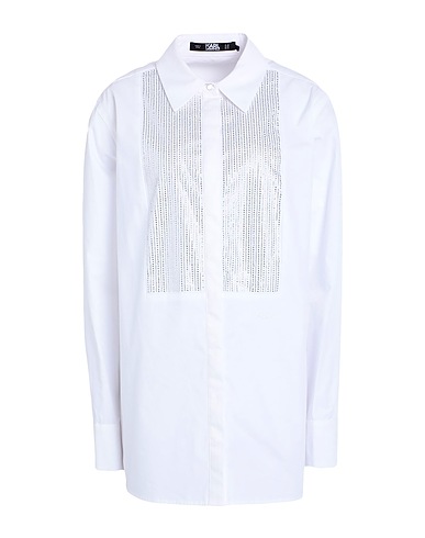 KARL LAGERFELD Shirts White 100% Organic cotton