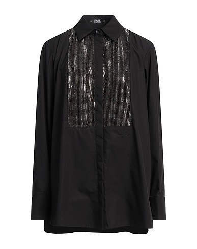 KARL LAGERFELD Shirts Black 100% Organic cotton