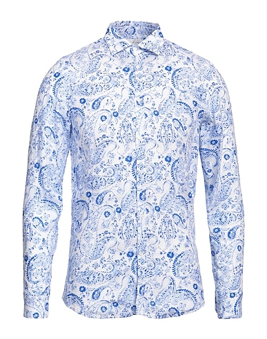 AGLINI Linen shirt Blue 100% Linen