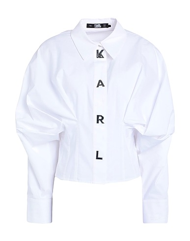 KARL LAGERFELD Shirts White 100% Organic cotton