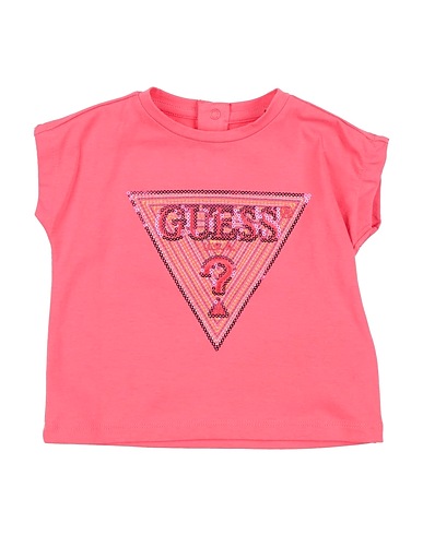 GUESS T-shirt Salmon pink 95% Organic cotton, 5% Elastane