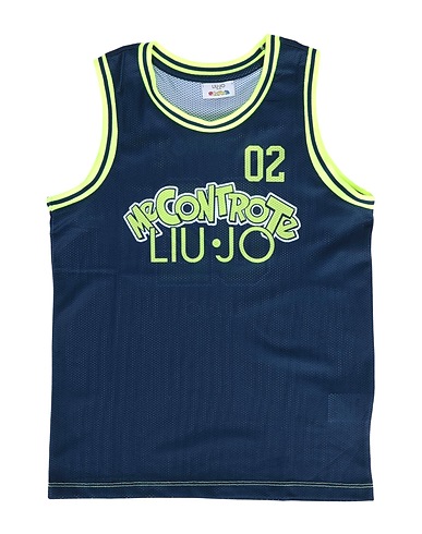 LIU •JO MAN Top Blu navy 100% Poliestere