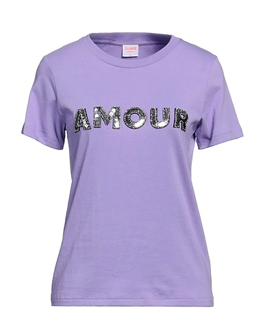SUN 68 T-shirt Lilac 100% Cotton