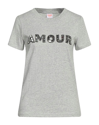 SUN 68 T-shirt Grigio 100% Cotone