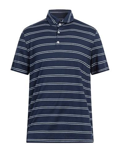 FEDELI Polo shirt Navy blue 100% Cotton
