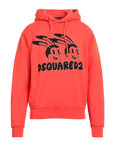 DSQUARED2 Hooded track jacket  Coral 100% Cotton