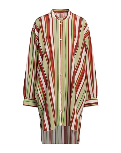 MR. MRS. SHIRT Striped shirt Lime green 94% Silk, 6% Elastane