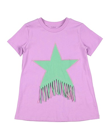 STELLA McCARTNEY KIDS T-shirt Mauve 100% Cotton, Elastane, Polyester