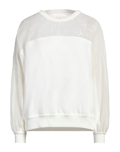 BRUNELLO CUCINELLI Sweatshirt White 98% Cotton, 2% Elastane, Polyester, Silk