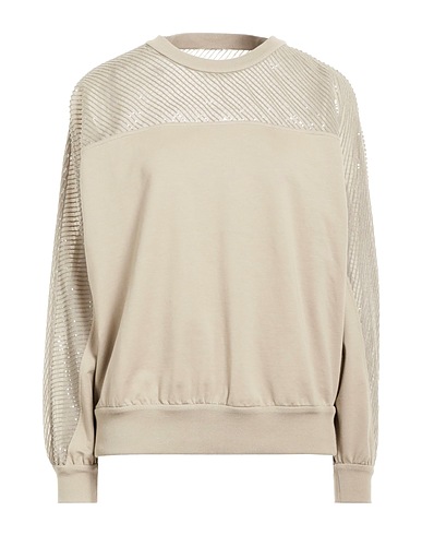 BRUNELLO CUCINELLI Sweatshirt Sage green 98% Cotton, 2% Elastane, Polyester, Silk