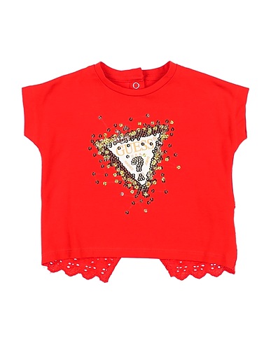 GUESS T-shirt Red 95% Organic cotton, 5% Elastane