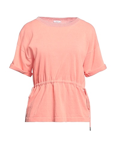 PESERICO Sweater EASY Salmon pink 57% Cotton, 25% Linen, 18% Polyamide, Viscose, Metallic fiber