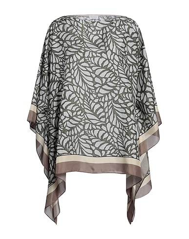 BRUNELLO CUCINELLI Silk top Military green 100% Silk