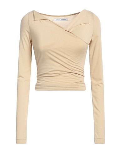 CAMILLA AND MARC T-shirt Beige 90% Poliestere, 10% Rayon