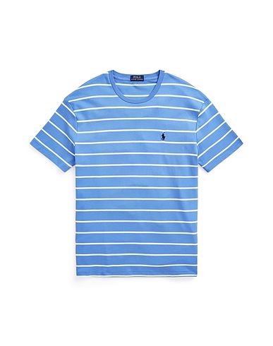 POLO RALPH LAUREN Ｔシャツ  CLASSIC FIT STRIPED SOFT COTTON T-SHIRT 
 ライトブルー コットン 100%
