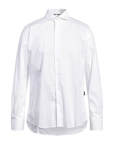 AQUASCUTUM ACTIVE Solid color shirt White 100% Cotton