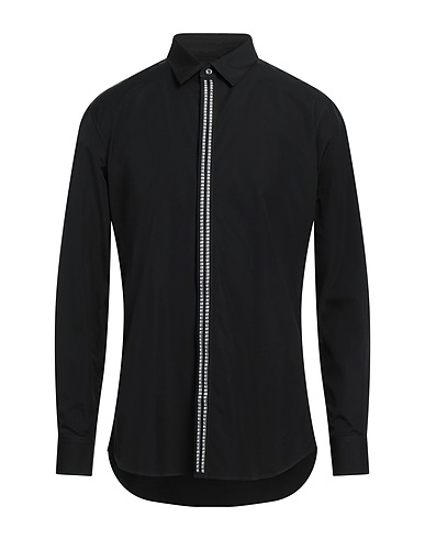 DSQUARED2 Shirts Black 100% Cotton, Aluminium