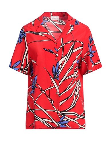 P.A.R.O.S.H. フローラル柄シャツ＆ブラウス レッド シルク 94% / ポリウレタン 6%