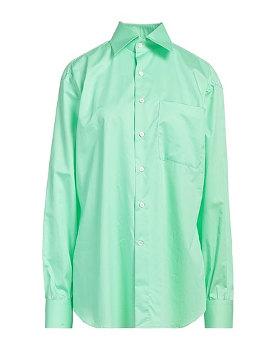 WOERA Camicie e bluse tinta unita Verde chiaro 100% Cotone