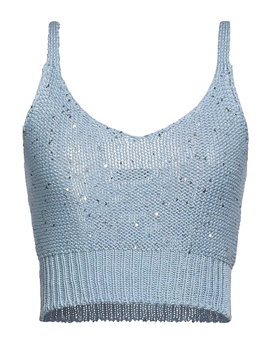 PESERICO Top Sky blue 96% Cotton, 4% Polyester