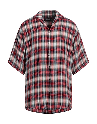 DSQUARED2 Kariertes Hemd MATTONE 100% Leinen