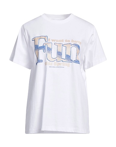 GANNI T-shirt White 100% Organic cotton