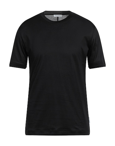PAOLO PECORA Basic T-Shirt Black 100% Cotton
