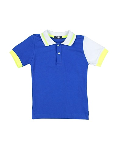 MANUELL & FRANK Polo shirt Azure 90% Cotton, 10% Elastane