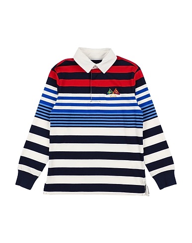 POLO RALPH LAUREN Polo shirt Nautical-Flag Striped Cotton Rugby Shirt Midnight blue 100% Cotton