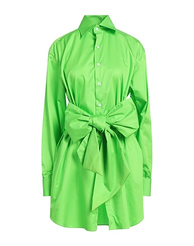 WOERA Camicie e bluse tinta unita Verde lime 100% Cotone