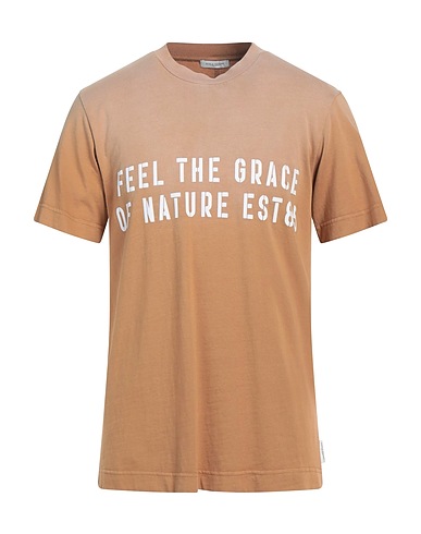 PAOLO PECORA T-shirt Beige 100% Cotton, Elastane