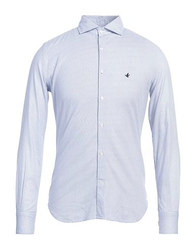 BROOKSFIELD Patterned shirt Blue 100% Cotton