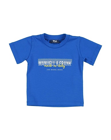 MANUELL & FRANK T-shirt Blue 90% Cotton, 10% Elastane