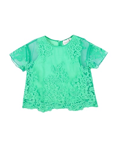 ERMANNO SCERVINO JUNIOR Top Green 100% Polyester, Cotton