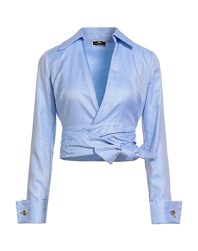 ELISABETTA FRANCHI Top Sky blue 100% Cotton
