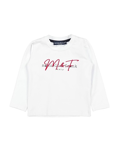 MANUELL & FRANK T-shirt White 90% Cotton, 10% Elastane