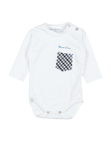 MANUELL & FRANK Baby bodysuit Cream 90% Cotton, 10% Elastane